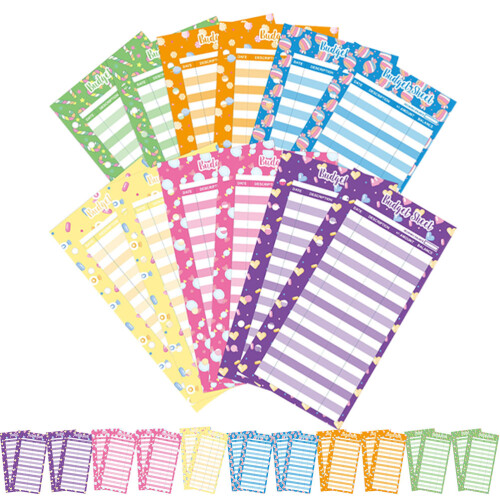 250 Sheets Portable Cash Binder Refills Daily Expense Tracker