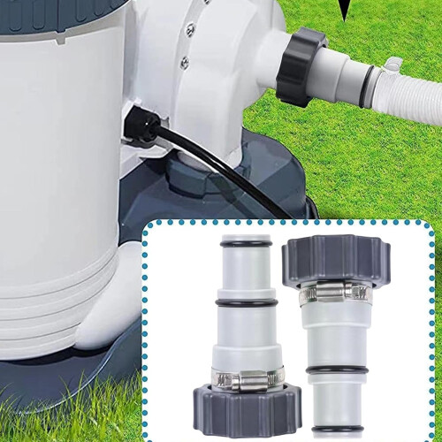 Pool Hose Adapter Connector Two Types Clamp Disc Pool Hose Adapters Threaded Pump Compatible Replacement Parts 1