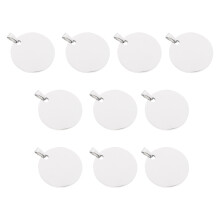 10 lege tags in titaniumstaal, hangers voor gepersonaliseerde gravure