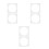 6 Pcs Square Photo Matting White Frame Mats Core Openings Board Insert 5