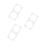 6 Pcs Square Photo Matting White Frame Mats Core Openings Board Insert 7