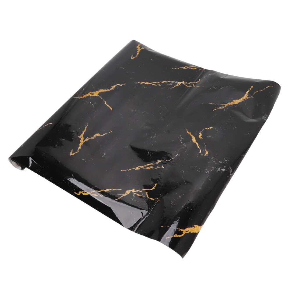 (Grey) 300X60cm Marble Wallpaper Pvc Self Adhesive Kitchen Oil Proof Black 685922765307