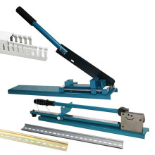 Manual Din Rail Cutter, Bench Top Trunking Cutting Machine, 50 cm Ruler For Precise Slotted Aluminium Cutting
