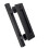 Sliding Barn Door Handle Flat Black Double Sided Rectangular Pull 2