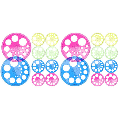 20 Pcs Plastic Protractor Circle Measuring Tool For Students 1