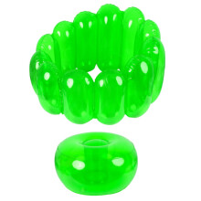 Air Chair Inflatable Lounge Chair PVC Clear Jelly Indoor Outdoor Use 250lbs Max Load Green