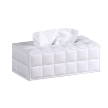 3Pcs Simple Pu Tissue Box Holder For Home Office White