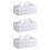3Pcs Simple Pu Tissue Box Holder For Home Office White 8