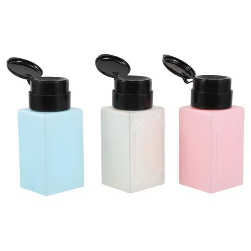 12 Pcs 220ml Push Down Pump Bottles For Liquid Makeup Remover 2