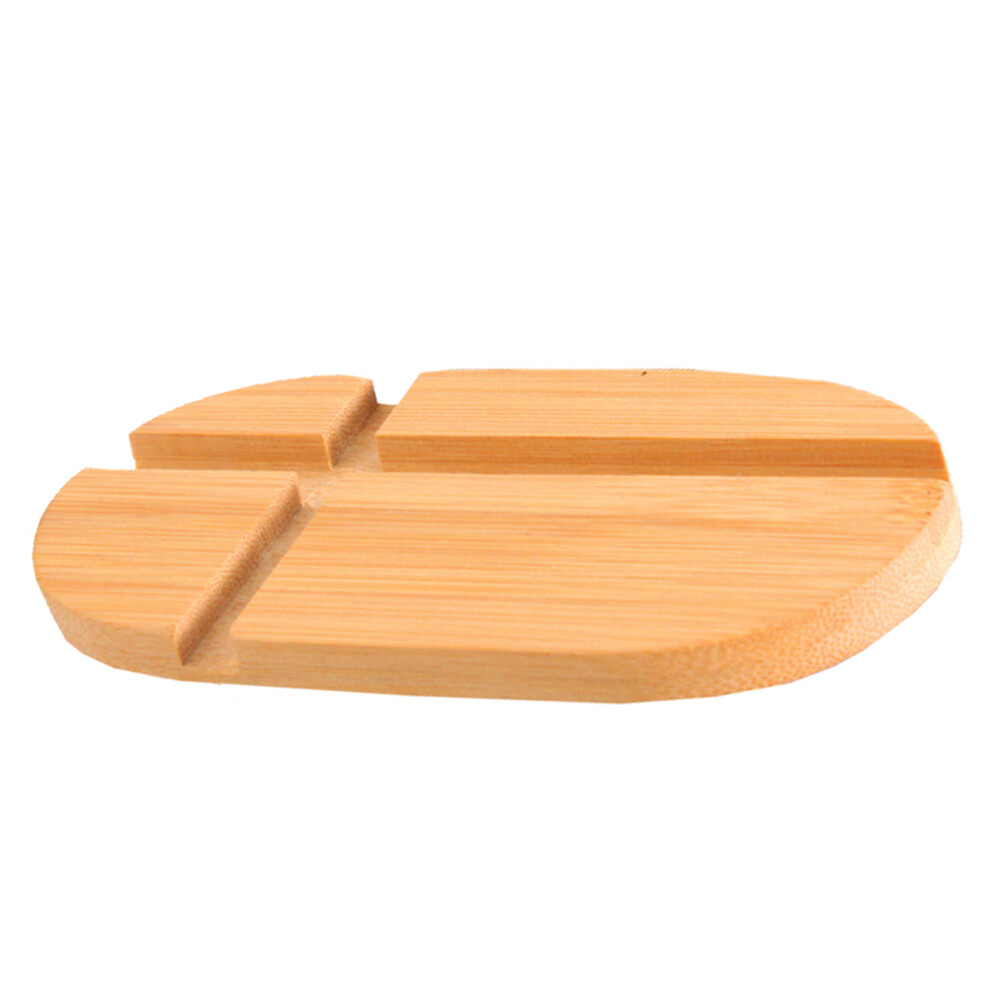 2 Pcs Wooden Phone Stand Tabletop Tablet Holder Bracket 033759364758