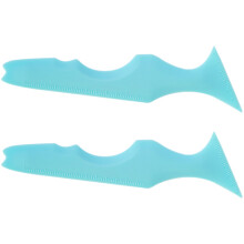 10 Pcs Multi-Function Eyeliner Stencil And Silicone Mascara Applicator