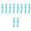 10 Pcs Multi-Function Eyeliner Stencil And Silicone Mascara Applicator 6