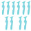 10 Pcs Multi-Function Eyeliner Stencil And Silicone Mascara Applicator 5