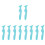 10 Pcs Multi-Function Eyeliner Stencil And Silicone Mascara Applicator 7