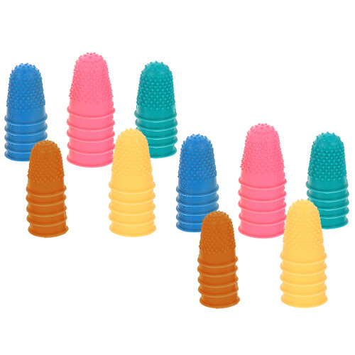 150 Pcs Rubber Finger Protectors For Counting Writing Sorting 2