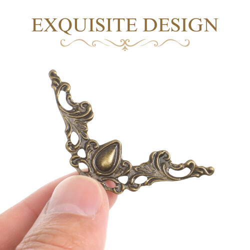 48 Pcs Vintage Metal Book Corner Protector Antique Bronze 2