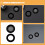 20 Pcs Stainless Steel Hose Coupling Filter Silicone Washers Black 11