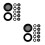 20 Pcs Stainless Steel Hose Coupling Filter Silicone Washers Black 7