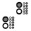 20 Pcs Stainless Steel Hose Coupling Filter Silicone Washers Black 6