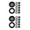 20 Pcs Stainless Steel Hose Coupling Filter Silicone Washers Black 4