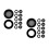 20 Pcs Stainless Steel Hose Coupling Filter Silicone Washers Black 8