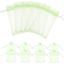 100 Pcs Fruit Protection Bags Mesh Netting With Drawstring For Trees