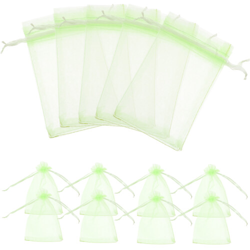 100 Pcs Fruit Protection Bags Mesh Netting With Drawstring For Trees