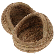 4 Pcs Straw Bird Nest 7.86 Inch Breeding Cage For Dove Pigeon Parrot Rabbit