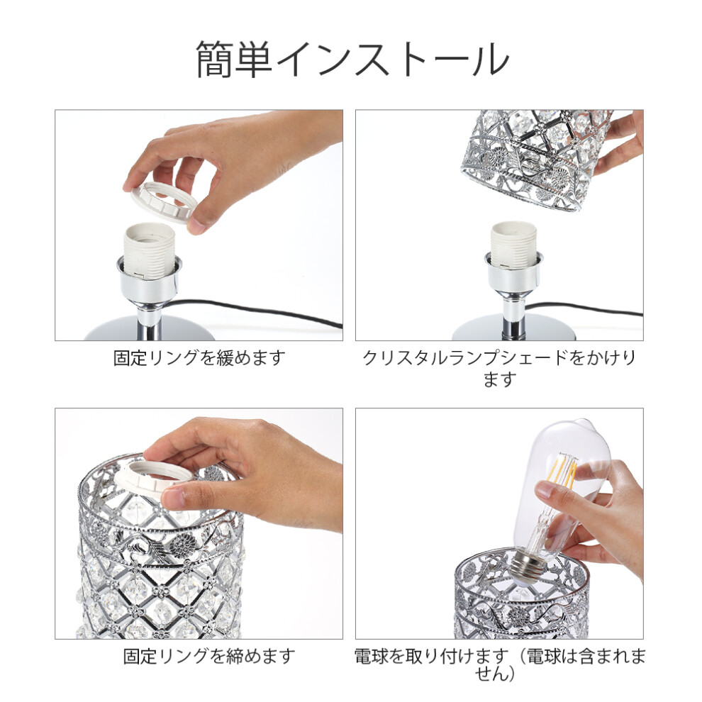 Crystal Bedside Table Lamp Dual USB Charging Modern Nightstand Lamp-image-OPC-PKXZGPX-NEW