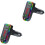 2Pcs Car Wireless Adapter Transmitter Fm Card Usb Player Charger 3