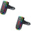 2Pcs Car Wireless Adapter Transmitter Fm Card Usb Player Charger 6