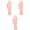 3Pcs Professional Nail Art Practice Hand Model Bendable Manicure Tool 3