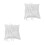 2Pcs White Square Ring Pillow For Wedding Ring Holder 4