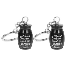 4 Pcs Dogs Ashes Urn Pet Cremation Keepsake Key Chain Ornament