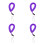 4Pcs Floating Wrist Strap For Camera And Phone Purple 4