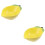 2 Pack Fruit Condiment Plate Travel Work Lemon Ceramic Bowl Bowls 11