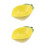 2 Pack Fruit Condiment Plate Travel Work Lemon Ceramic Bowl Bowls 10