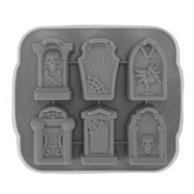(Grey) Silicone Ice Cube Maker Tray for Cake Candy Chocolate Halloween Grey