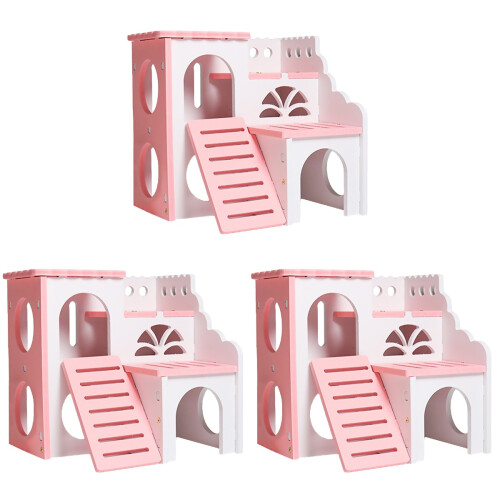 3 Pcs Hamster Sleep Nest Double-Deck House Toy 1
