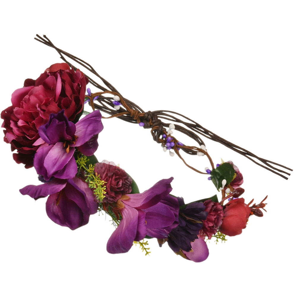 Aboofan Unisex 4Pcs Fabric Floral Headband Wedding Bridal Hair Accessory