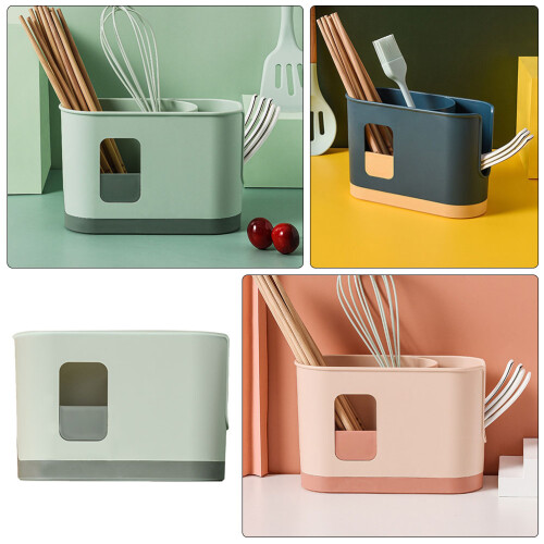 1Pc Kitchen Chopsticks Drain Rack Storage Shelf Tableware Organizer 2