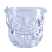 3 Pcs Acrylic Ice Bucket Portable Hand-Held Container For Home Bar