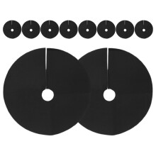 30 Pcs Tree Mulch Ring: Non-Woven Round Weed Barrier Mat