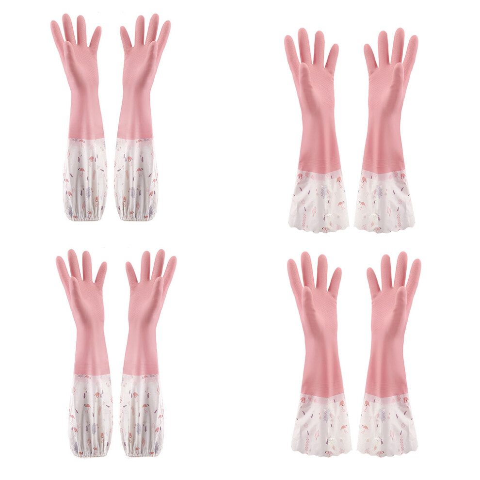 8 Pairs Thicken Waterproof Kitchen Cleaning Gloves Size L-image-OPC-PKXZMYZ-NEW