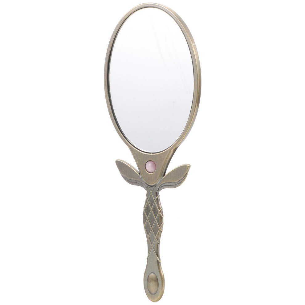 Villcase 2Pcs Vintage Handheld Mirror Portable Makeup Mirror For Women