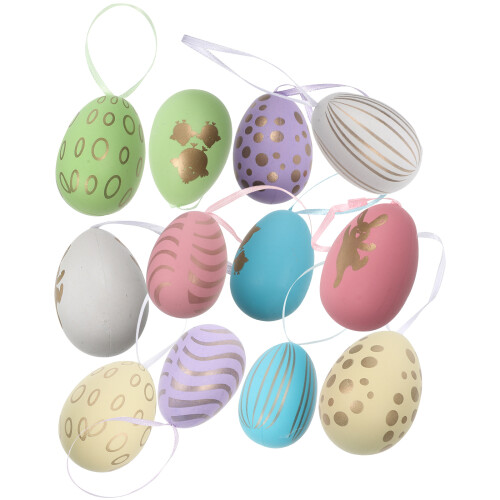 36 Pcs Easter Egg Ornaments For Holiday Tree Decorations
