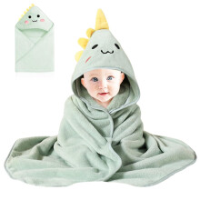 Hooded Baby Towel 80x80cm Ultra-Soft Bath Towels With Hood Dinosaur Animal Design For Newborns Boys And Girls