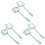 3 Sets 2 Pcs Square Nylon Floating Fishing Net 3