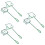 3 Sets 2 Pcs Square Nylon Floating Fishing Net 8