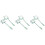 3 Sets 2 Pcs Square Nylon Floating Fishing Net 5